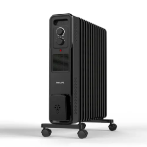 Philips Oil Filled Radiator CX3013/01 | 11 Fins | High-Performance Heating | Adjustable Thermostat | Overheat & Tip-Over Protection (Black)