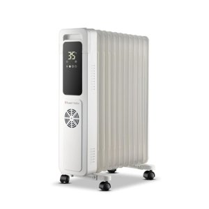 Russell Hobbs ROR11DF 2900W 11-Fin Oil Filled Radiator Room Heater | Smart Digital Heating, 24H Timer, 3 Intelligent Modes, Safety Protection | LED Touch, Foldable Wheels | 2 Yr Warranty